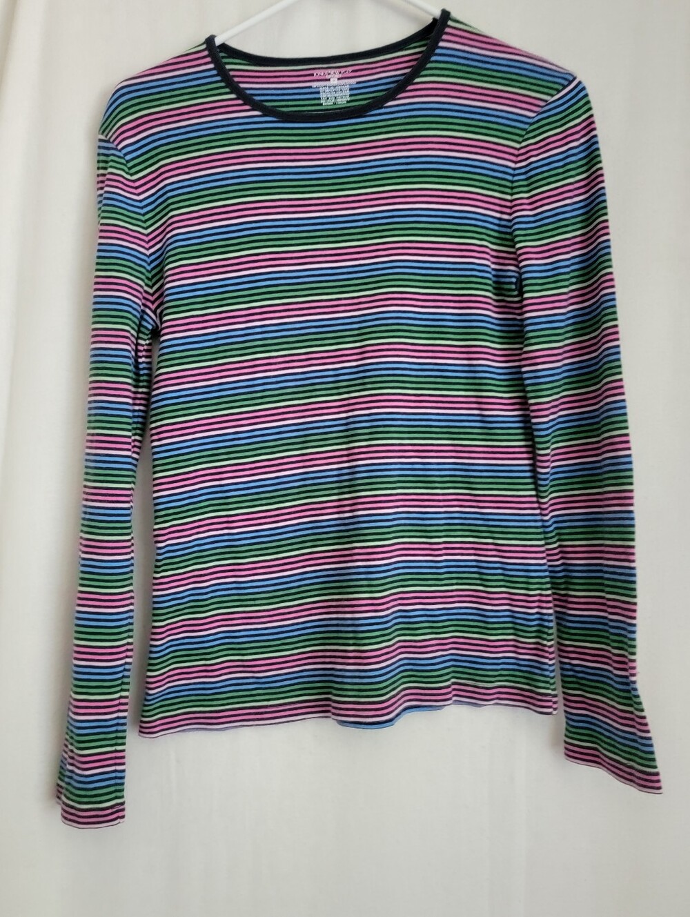 Jones New York Long Sleeve Multi-Color Striped Crewneck